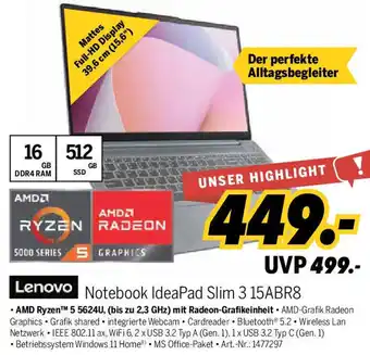 MEDIMAX Lenovo Notebook IdeaPad Slim 3 15ABR8 Angebot