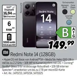 MEDIMAX Redmi Note 14 (128GB) Angebot
