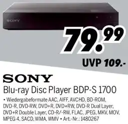 MEDIMAX SONY Blu-ray Disc Player BDP-S 1700 Angebot