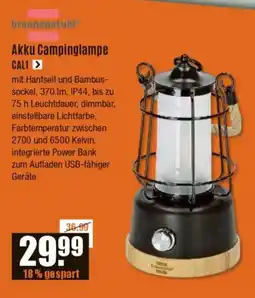 V Baumarkt brennenstuhl Akku Campinglampe CAL1 Angebot