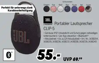 MEDIMAX JBL Portabler Lautsprecher CLIP-5 Angebot
