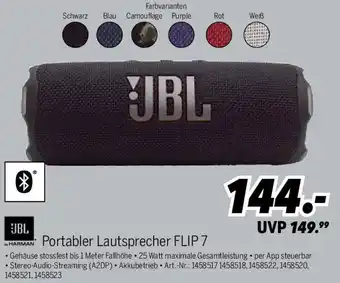 MEDIMAX JBL Portabler Lautsprecher FLIP 7 Angebot