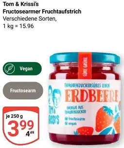 Globus Tom & Krissi's Fructosearmer Fruchtaufstrich Angebot