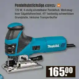 V Baumarkt Makita Pendelhubstichsäge 4351FCTJ Angebot