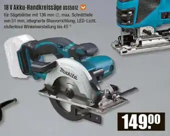 V Baumarkt Makita 18 V Akku-Handkreissäge DSS501Z Angebot