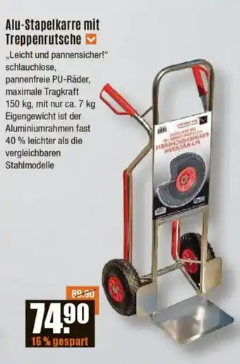 V Baumarkt Alu-Stapelkarre mit Treppenrutsche Angebot