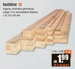 V Baumarkt Kanthölzer Angebot
