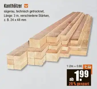 V Baumarkt Kanthölzer Angebot