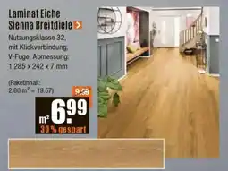 V Baumarkt Laminat Eiche Sienna Breitdiele Angebot