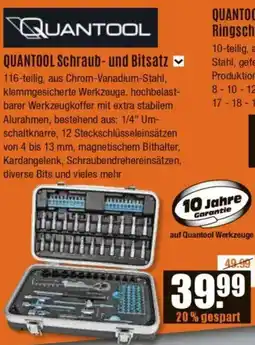 V Baumarkt QUANTOOL Schraub- und Bitsatz Angebot