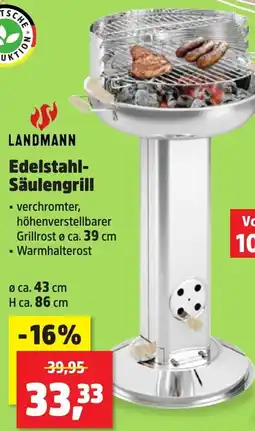 Thomas Philipps LANDMANN Edelstahl Säulengrill Angebot
