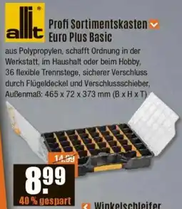 V Baumarkt allit Profi Sortimentskasten Euro Plus Basic Angebot