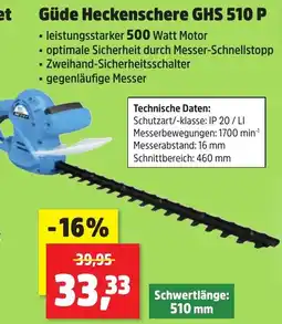 Thomas Philipps Güde Heckenschere GHS 510 P Angebot