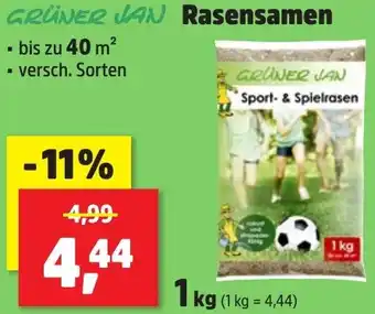 Thomas Philipps GRÜNER JAN Rasensamen Angebot