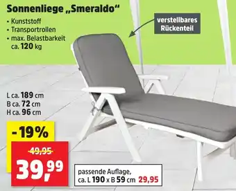 Thomas Philipps Sonnenliege ,,Smeraldo" Angebot