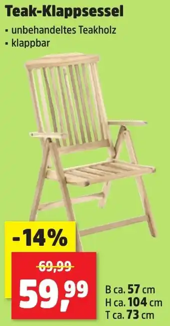Thomas Philipps Teak-Klappsessel Angebot