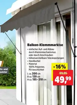 Thomas Philipps Balkon-Klemmmarkise Angebot