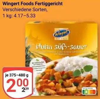 Globus Wingert Foods Fertiggericht Angebot