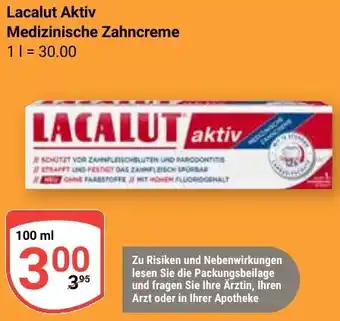 Globus Lacalut Aktiv Medizinische Zahncreme Angebot