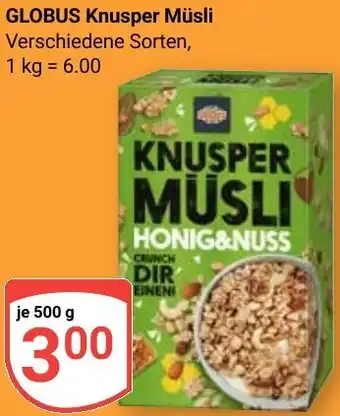 Globus GLOBUS Knusper Müsli Angebot