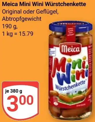 Globus Meica Mini Wini Würstchenkette Angebot