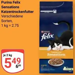 Globus Purina Felix Sensations Katzentrockenfutter Angebot
