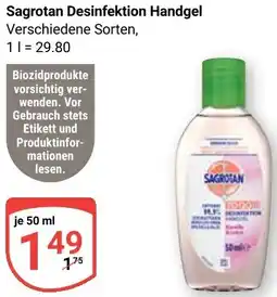 Globus Sagrotan Desinfektion Handgel Angebot