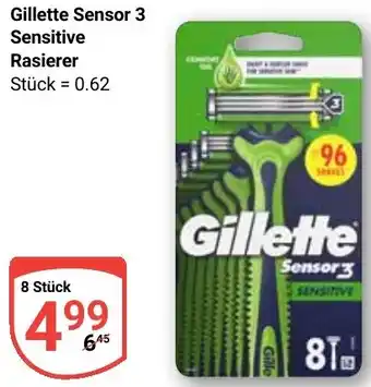 Globus Gillette Sensor 3 Sensitive Rasierer Angebot