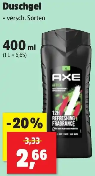 Thomas Philipps AXE Duschgel Angebot