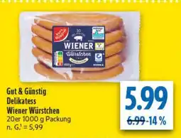 diska Gut & Günstig Delikatess Wiener Würstchen Angebot