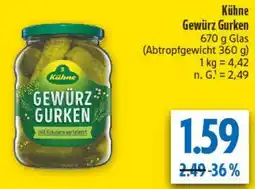 diska Kühne Gewürz Gurken Angebot