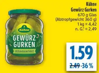 diska Kühne Gewürz Gurken Angebot
