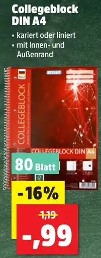 Thomas Philipps Collegeblock DIN A4 Angebot