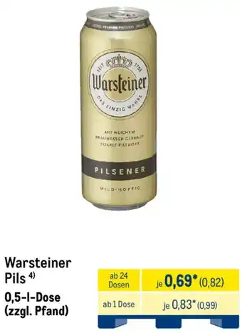 METRO Warsteiner Pils Angebot