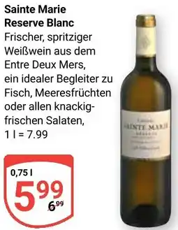 Globus Sainte Marie Reserve Blanc Angebot