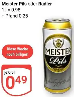Globus Meister Pils oder Radler Angebot