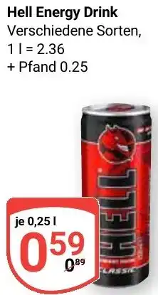 Globus Hell Energy Drink Angebot