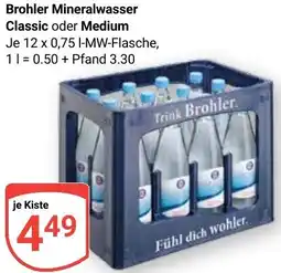 Globus Brohler Mineralwasser Classic oder Medium Angebot