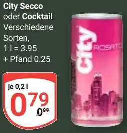 Globus City Secco oder Cocktail Angebot