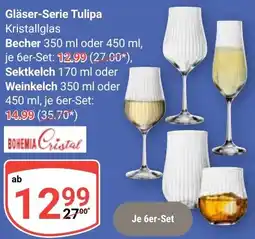 Globus BOHEMIA Cristal Gläser-Serie Tulipa Angebot