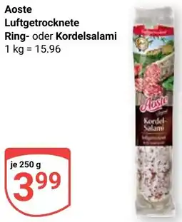 Globus Aoste Luftgetrocknete Ring- oder Kordelsalami Angebot