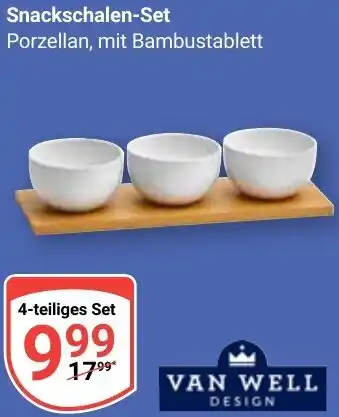 Globus VAN WELL Snackschalen-Set Angebot