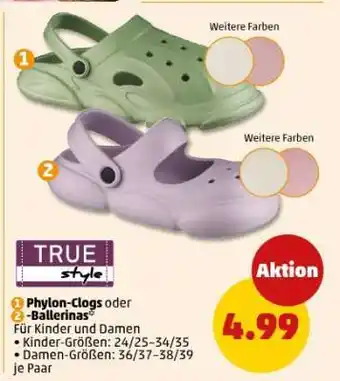 PENNY Phylon-Clogs oder Ballerinas Angebot