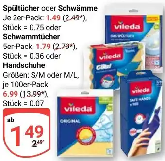 Globus Vileda Spültücher oder Schwämme Angebot