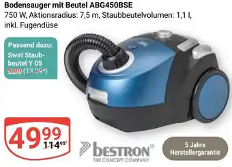 Globus Bestron Bodensauger mit Beutel ABG450BSE Angebot