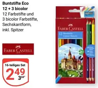 Globus FABER CASTELL Buntstifte Eco 12 + 3 bicolor Angebot
