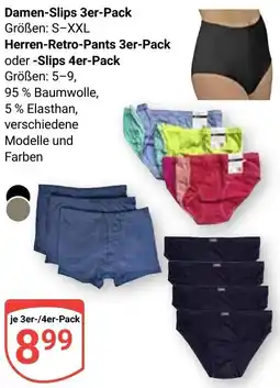Globus Damen-Slips, Herren-Retro-Pants oder Slips Angebot