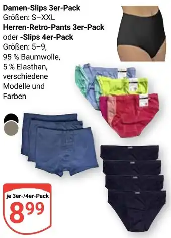 Globus Damen-Slips, Herren-Retro-Pants oder Slips Angebot