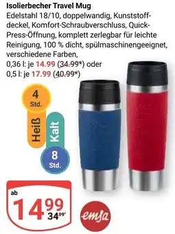 Globus Emsa Isolierbecher Travel Mug Angebot