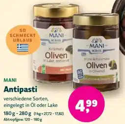 Biomarkt MANI Antipasti Angebot